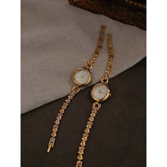 Gold French Vintage Style Unique Dainty Women’s Wrist Watch Trendy Cute Gift main image 5